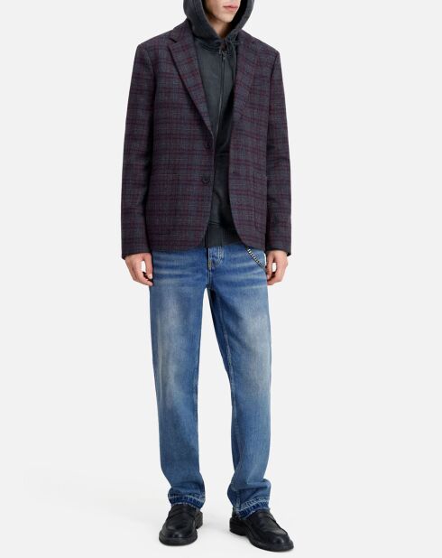 Veste en Laine mélangée à carreaux multicolore