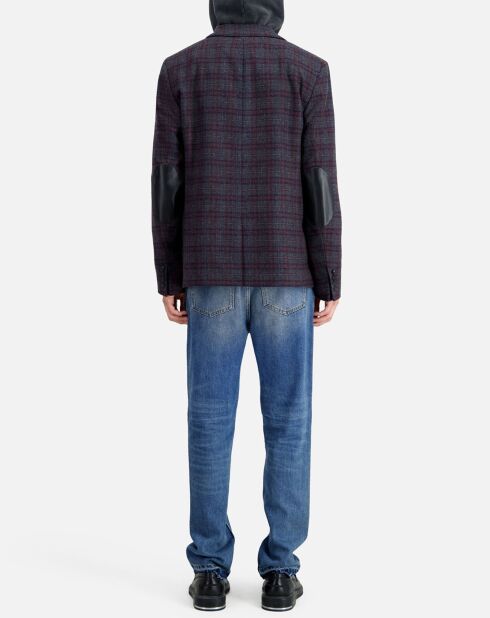 Veste en Laine mélangée à carreaux multicolore