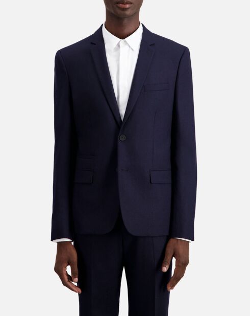 Veste de costume en Laine bleu marine