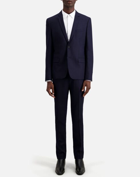 Veste de costume en Laine bleu marine