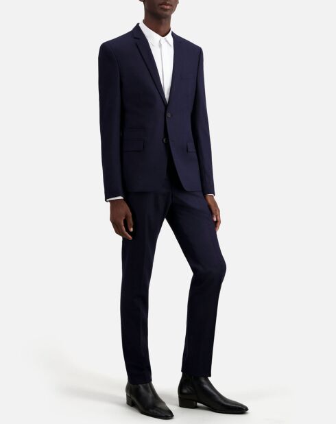 Veste de costume en Laine bleu marine