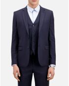 Veste de Costume 100% Laine bleu marine