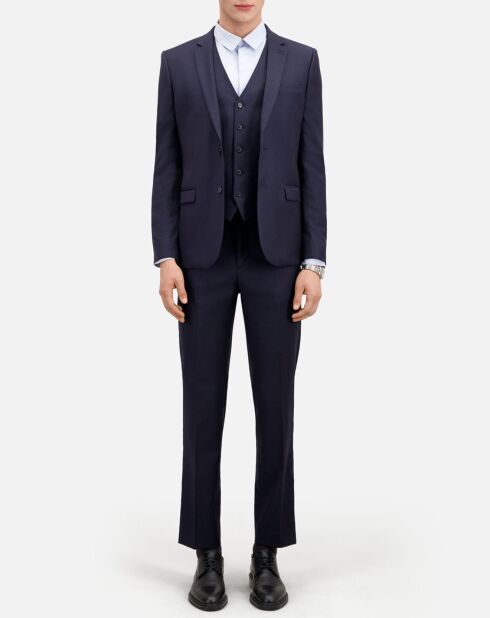 Veste de Costume 100% Laine bleu marine