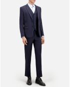 Veste de Costume 100% Laine bleu marine