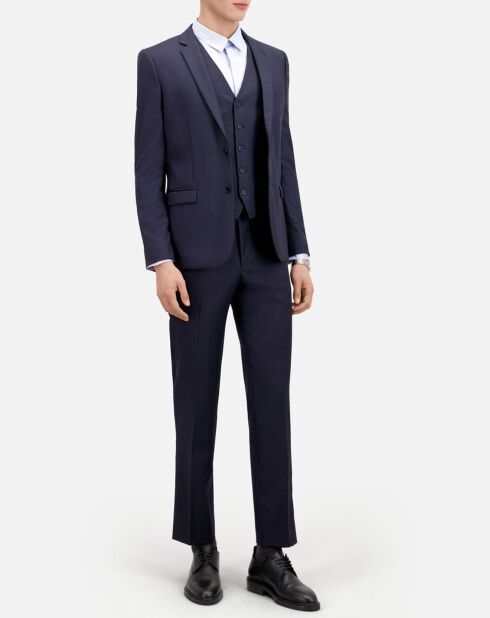 Veste de Costume 100% Laine bleu marine