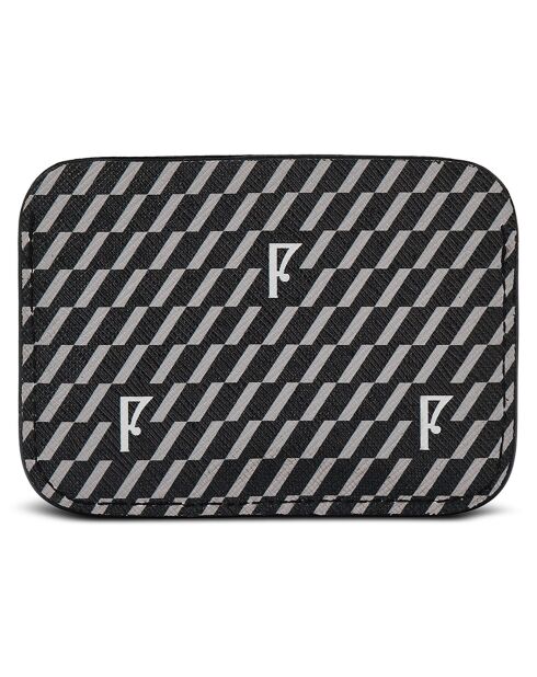 Porte-cartes en Toile enduite noir/blanc - 7.5x10.5x0.5 cm