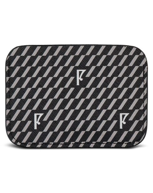 Porte-cartes en Toile enduite noir/gris - 7.5x10.5x0.5 cm