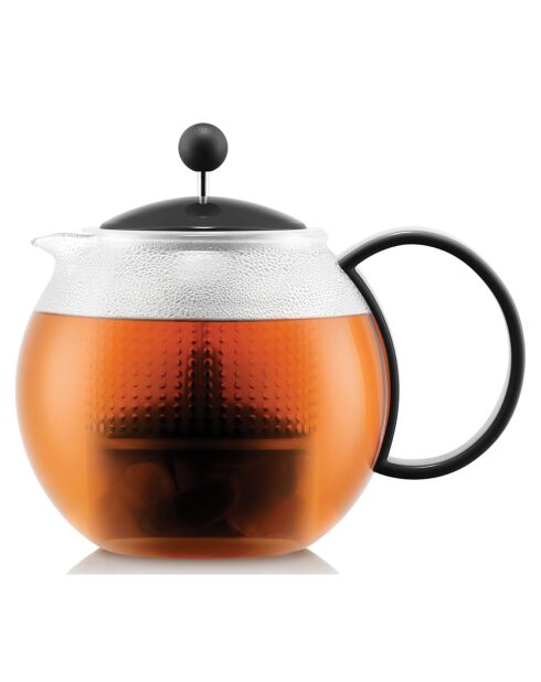 Théière à piston noire - 1 L