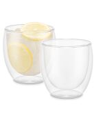 2 Verres double paroi  transparents - 0.25 L