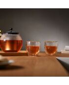 2 Verres double paroi  transparents - 0.25 L