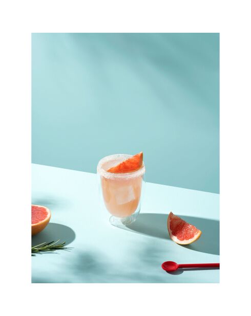 2 Verres double paroi  transparents - 0.35 L