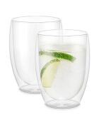 2 Verres double paroi  transparents - 0.35 L