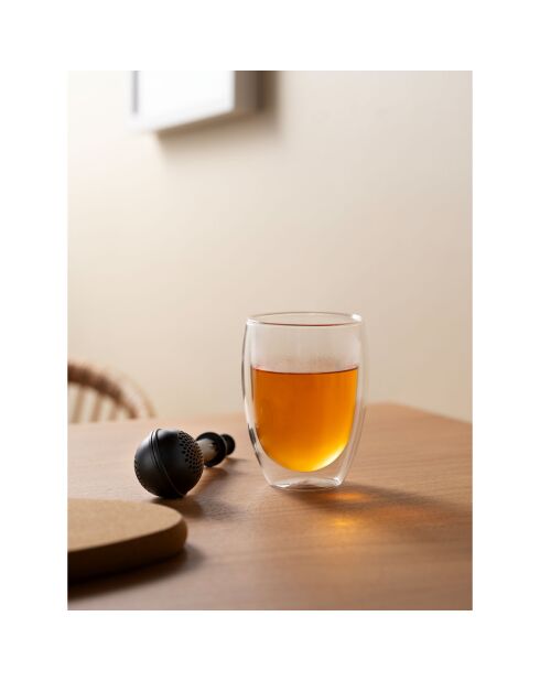 2 Verres double paroi  transparents - 0.35 L