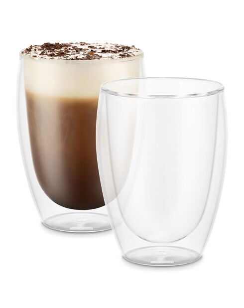 2 Verres double paroi  transparents - 0.35 L