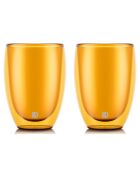 6 Verres Pavina espresso double paroi jaune - 0.35 L