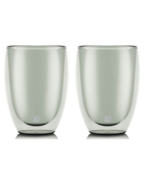 6 Verres Pavina espresso double paroi gris - 0.35 L