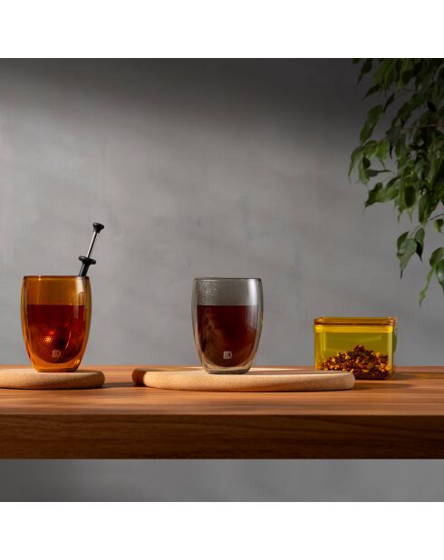 6 Verres Pavina espresso double paroi gris - 0.35 L