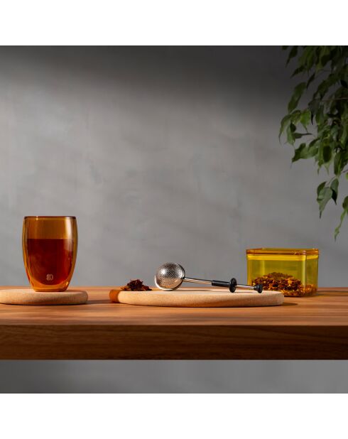 6 Verres Pavina espresso double paroi rouges - 0.35 L