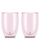 6 Verres Pavina espresso double paroi roses - 0.35 L