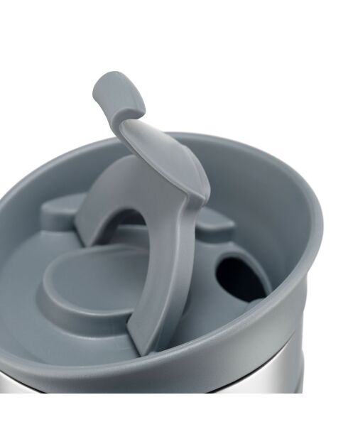 Mug de voyage isotherme en inox double paroi  gris - 0.35 L
