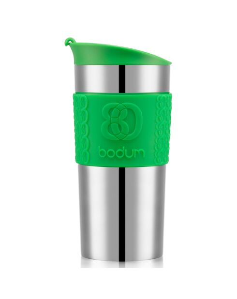 Mug de voyage isotherme en inox double paroi  vert - 0.35 L