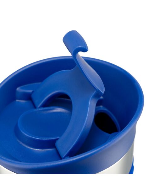 Mug de voyage isotherme en inox double paroi  bleu - 0.35 L