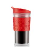 Mug de voyage isotherme en plastique  rouge - 0.35 L