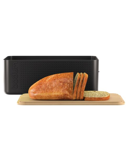 Boite à pain Bistro grand modèle noire - 36.5x23.7x13.8 cm