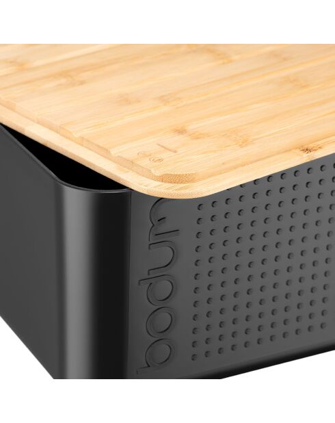 Boite à pain Bistro grand modèle noire - 36.5x23.7x13.8 cm