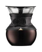 Cafetière, filtre permanent inox microperforé noire - 1 L