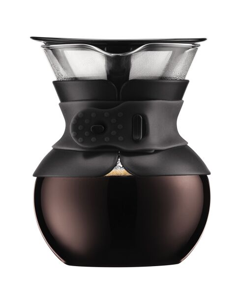 Cafetière, filtre permanent inox microperforé noire - 1 L