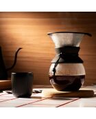 Cafetière, filtre permanent inox microperforé noire - 1 L