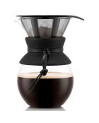 Cafetière, filtre permanent inox microperforé noire - 1 L