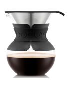 Cafetière filtre permanent maille inox 4 tasses noire - 0.5 L