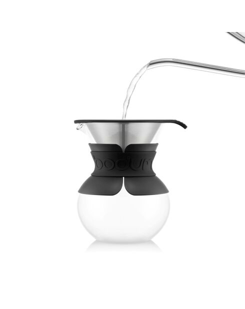 Cafetière filtre permanent maille inox 4 tasses noire - 0.5 L