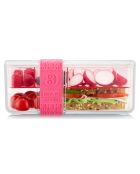 Lunch box Bistro compartimentée avec couverts bubblegum - 13.7x20.8x8.8 cm