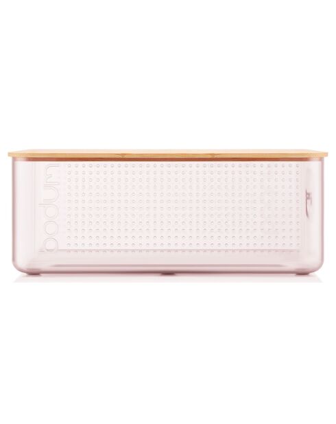 Boite à pain Bistro grand modèle rose - 36.5x23.7x13.8 cm