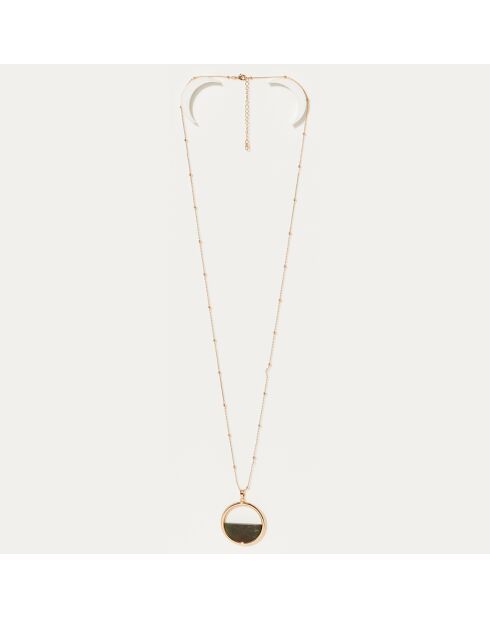 Collier Archipel en Laiton & Résine doré/vert