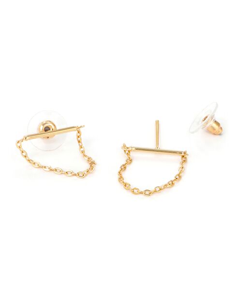 Boucles d'oreilles en Laiton dorées