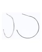 Boucles d'oreilles en Laiton argentées