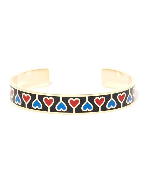 Jonc Geras en Laiton doré/bleu/rouge