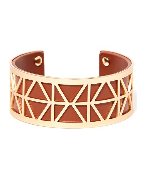 Manchette Calista en Métal doré/marron
