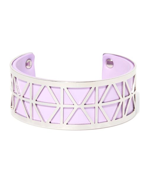 Manchette Calista en Métal argenté/violet