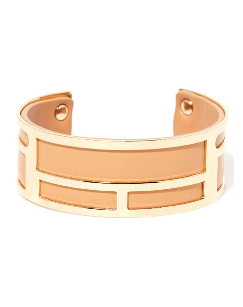 Manchette Nemesis en Métal doré/beige