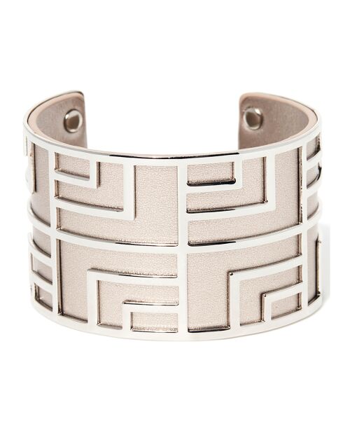 Manchette Hedone en Métal argenté/gris
