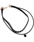 Choker en Laiton argenté/noir