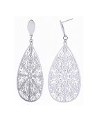 Boucles d'oreilles Dentellia en Acier argentées