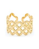 Bague ajustable Meherio en Laiton dorée