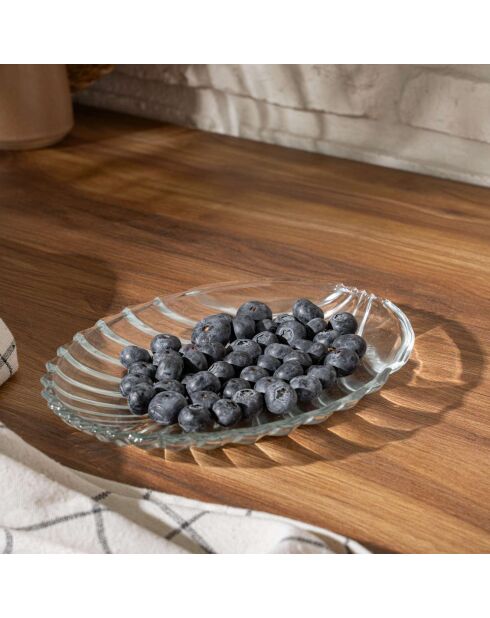 6 piatti da dessert trasparenti - D.20 cm