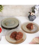 6 Assiettes à dessert fume - D.21 cm